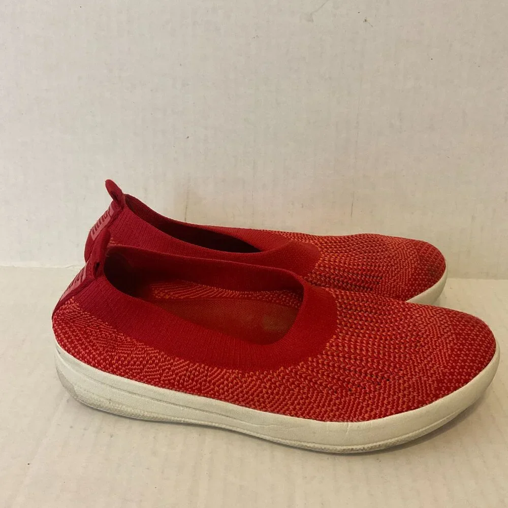 Fitflop Woven Sneaker 7.5 Red